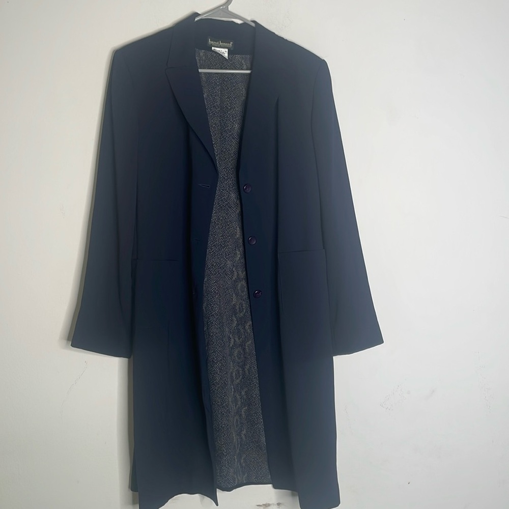 Harve Bernard navy size 12 beautiful trench blazer. Slight shoulder pad